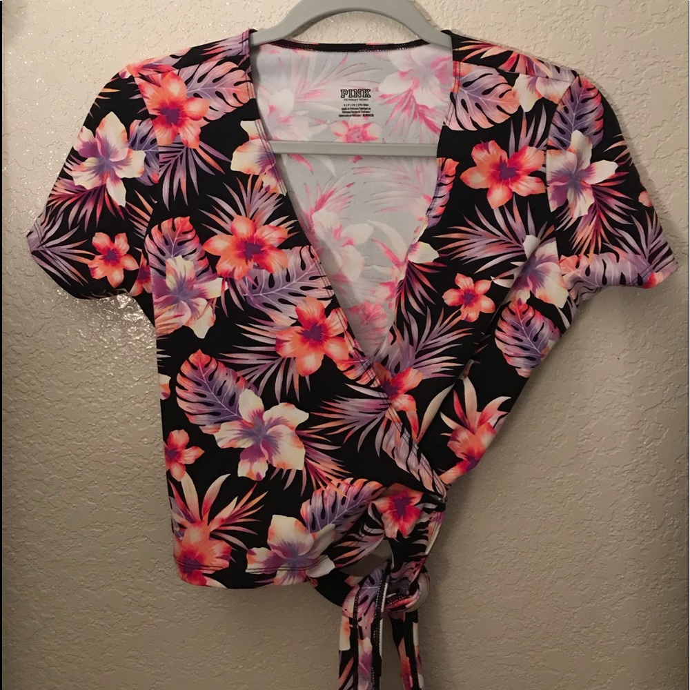 VS Pink Wrap Top